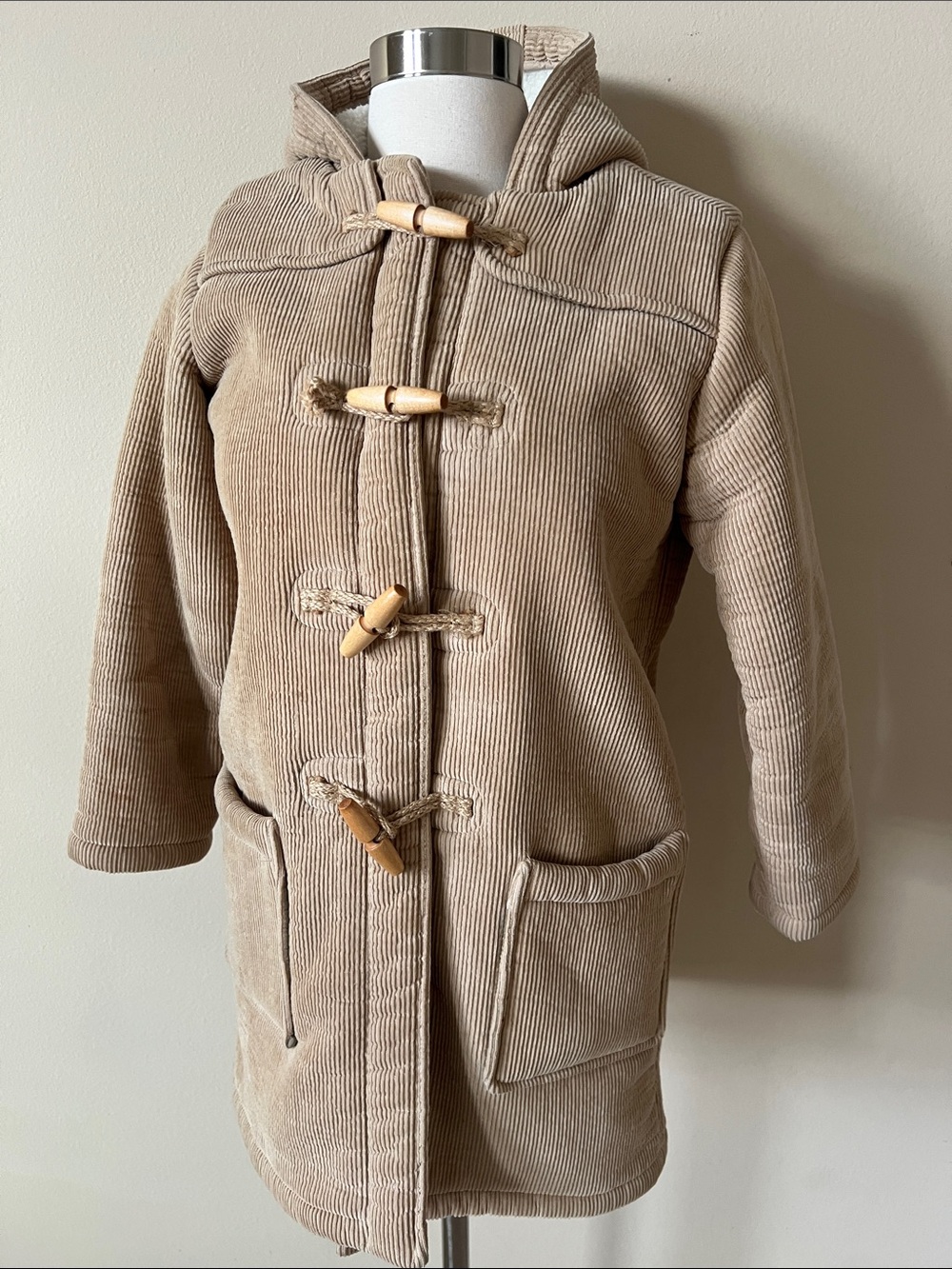 1999 Old Navy Corduroy Coat with wooden toggles